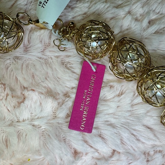 Christian Siriano Gold and Silver Beaded Necklace - Picture 3 of 4